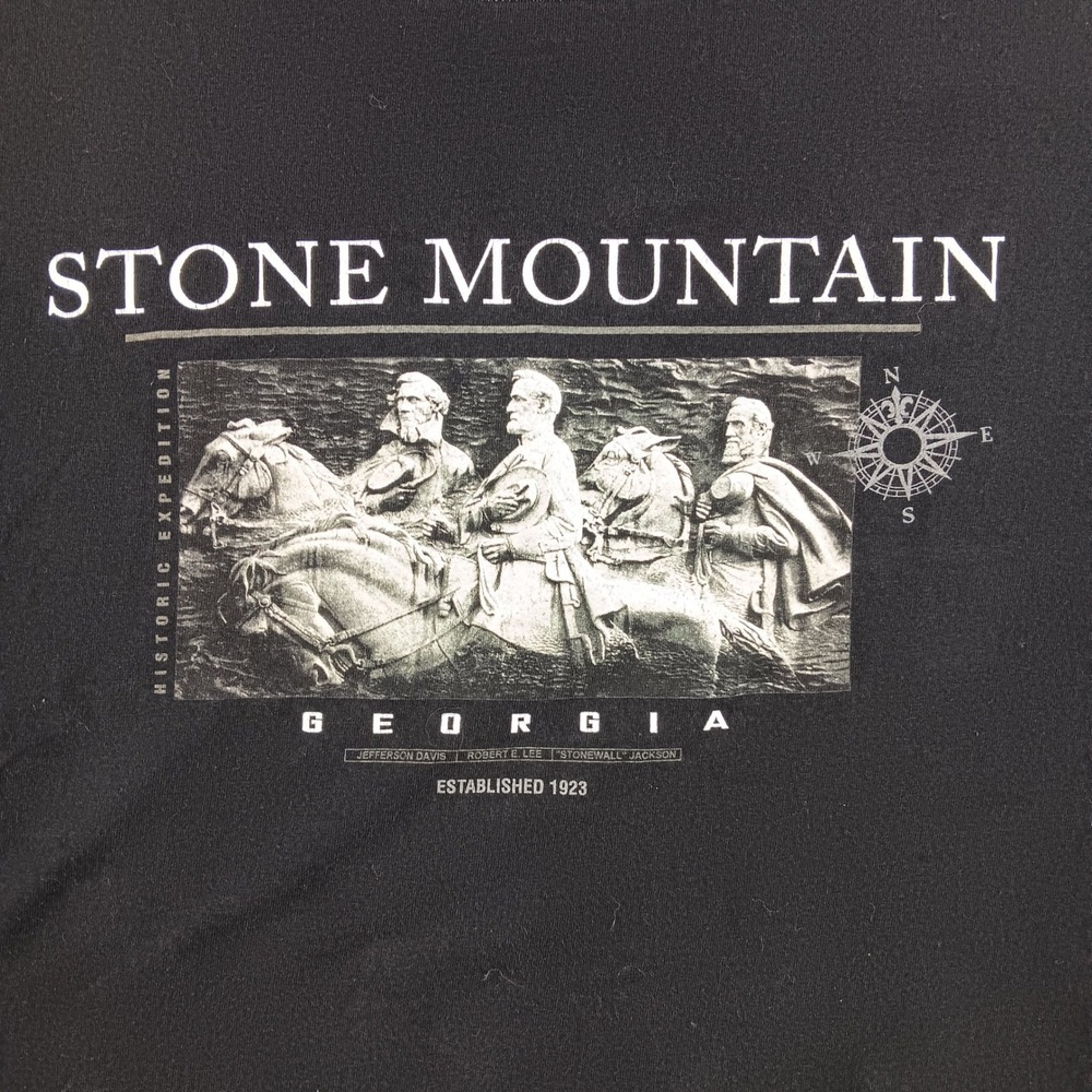 E.M.I. Sportswear T-Shirt Stone Mountain Georgia Men 2X Black Graphic Tee